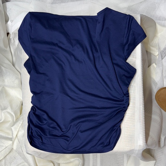 American Eagle Outfitters Blue Tee with Denim Vest - Picture 8 of 8